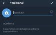 Telegram kanal açma - kanal adını girin
